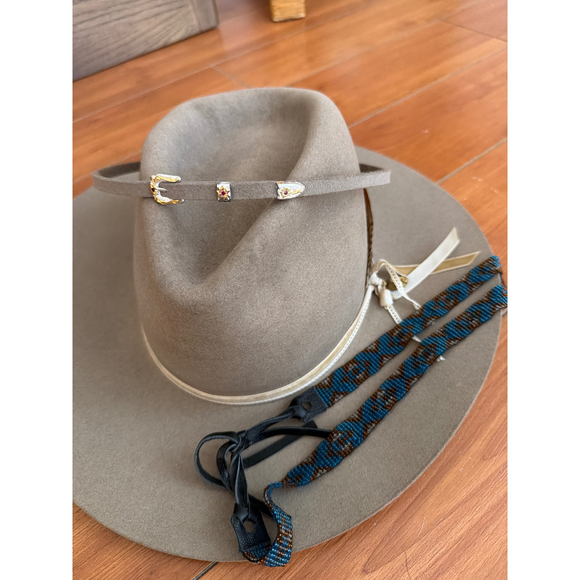 Lemaire Stetson hat with 3 interchangeable bands in Tan - Picture 8 of 11